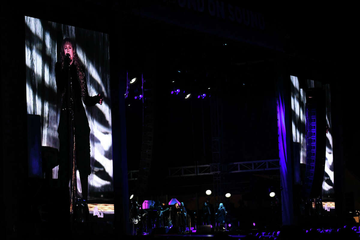 Stevie Nicks performs at Sound On Sound music festival in Bridgeport, Conn. on Saturday, Sept. 24.