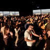 Festival goers dance to Slowthai inside the Ship Tent, at the Portola Music Festival, on Saturday, Sept. 25, 2022.