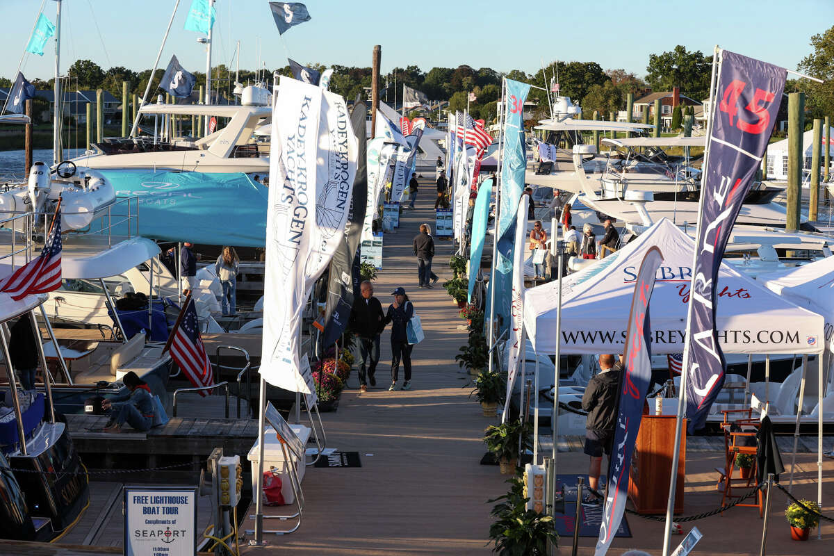 The Norwalk Boat show featured more than 150 vessels this weekend at Cove Marina.
