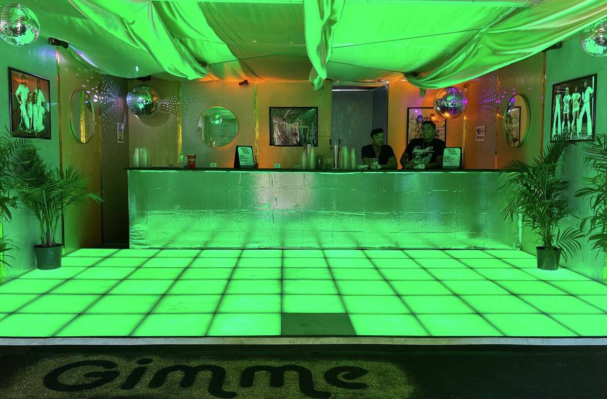 Gimme Gimme Gimme, an ABBA-themed bar at Portola Music Festival, played music from the Swedish pop group on loop and offered two signature cocktails, the Peacekeeper and the Desert Disco Queen.