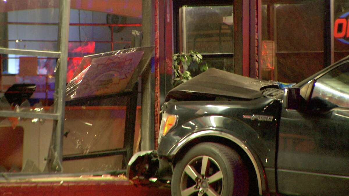 A man crashed into a Fred's Fish Fry early Monday in the Woodlawn Hills area on the West Side, according to police.