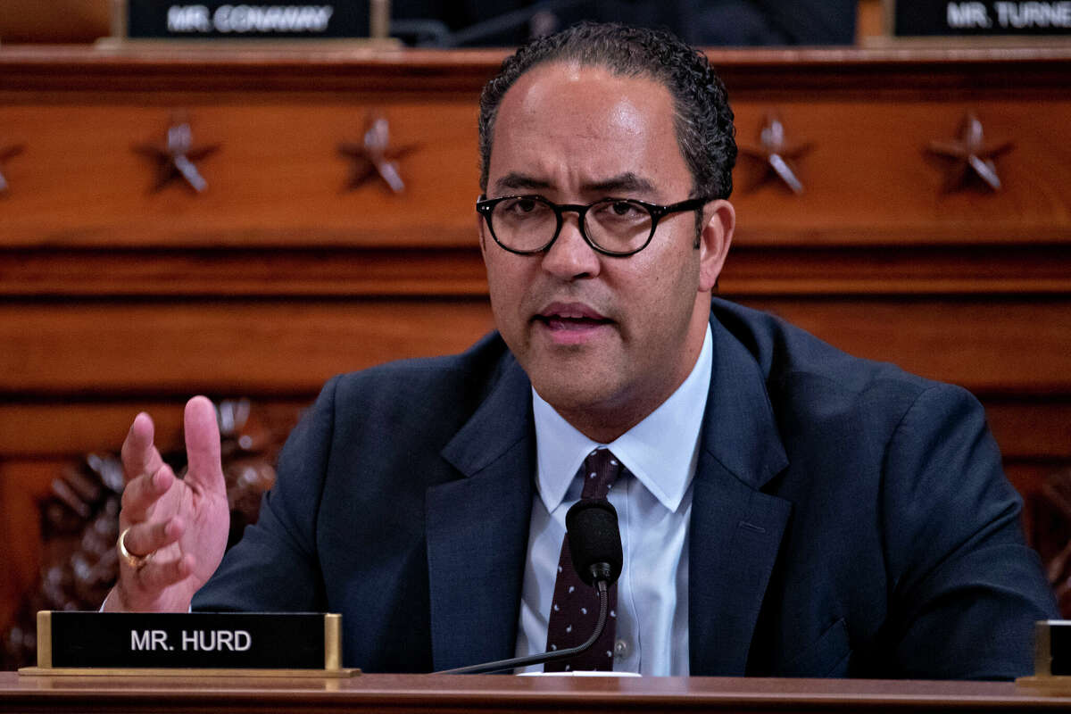 WASHINGTON, DC - NOVEMBER 21: Representative Will Hurd, a Republican from Texas, questions witnesses during a House Intelligence Committee impeachment inquiry hearing on Capitol Hill November 21, 2019 in Washington, DC. The committee heard testimony during the fifth day of open hearings in the impeachment inquiry against U.S. President Donald Trump, whom House Democrats say held back U.S. military aid for Ukraine while demanding it investigate his political rivals. (Photo by Andrew Harrer-Pool/Getty Images)
