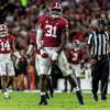 Alabama linebacker Will Anderson Jr. (31) celebrates a sack against Vanderbilt during the second half of an NCAA college football game, Saturday, Sept. 24, 2022, in Tuscaloosa, Ala.