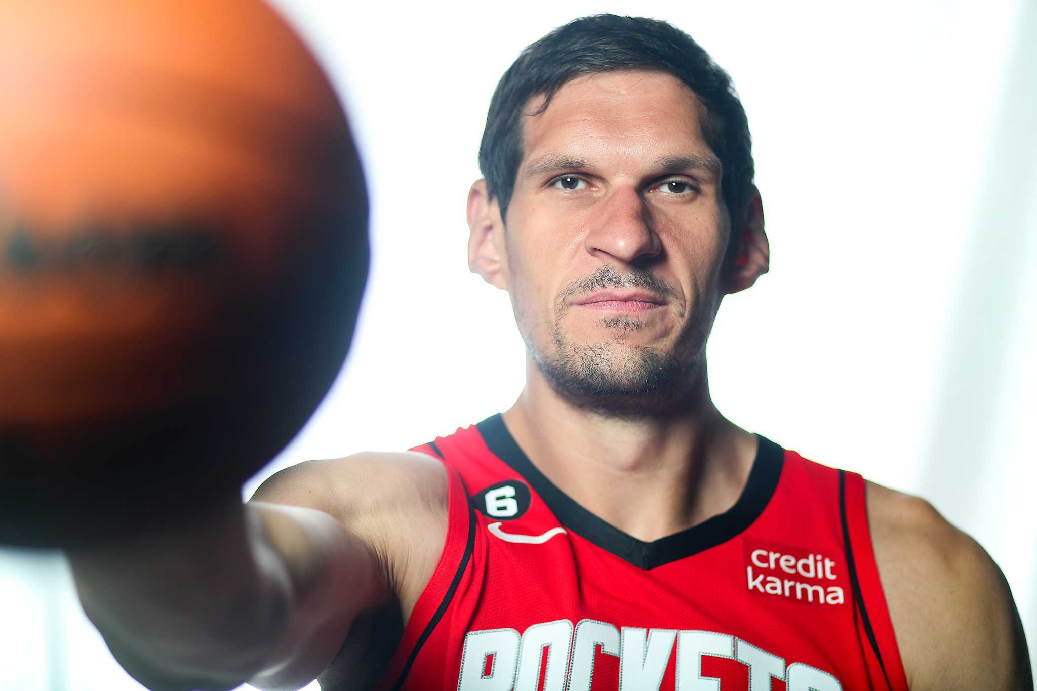 Boban Marjanovic of the Dallas Mavericks poses for a portrait