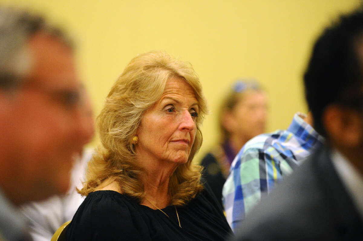 Donna Loglisci looks on as she gets nominated to run again as the Republican candidate for town clerk during the Stamford Republican Town Committee convention inside the Knights of Columbus on Shippan Avenue in Stamford, Conn. Wednesday, July 19, 2017.