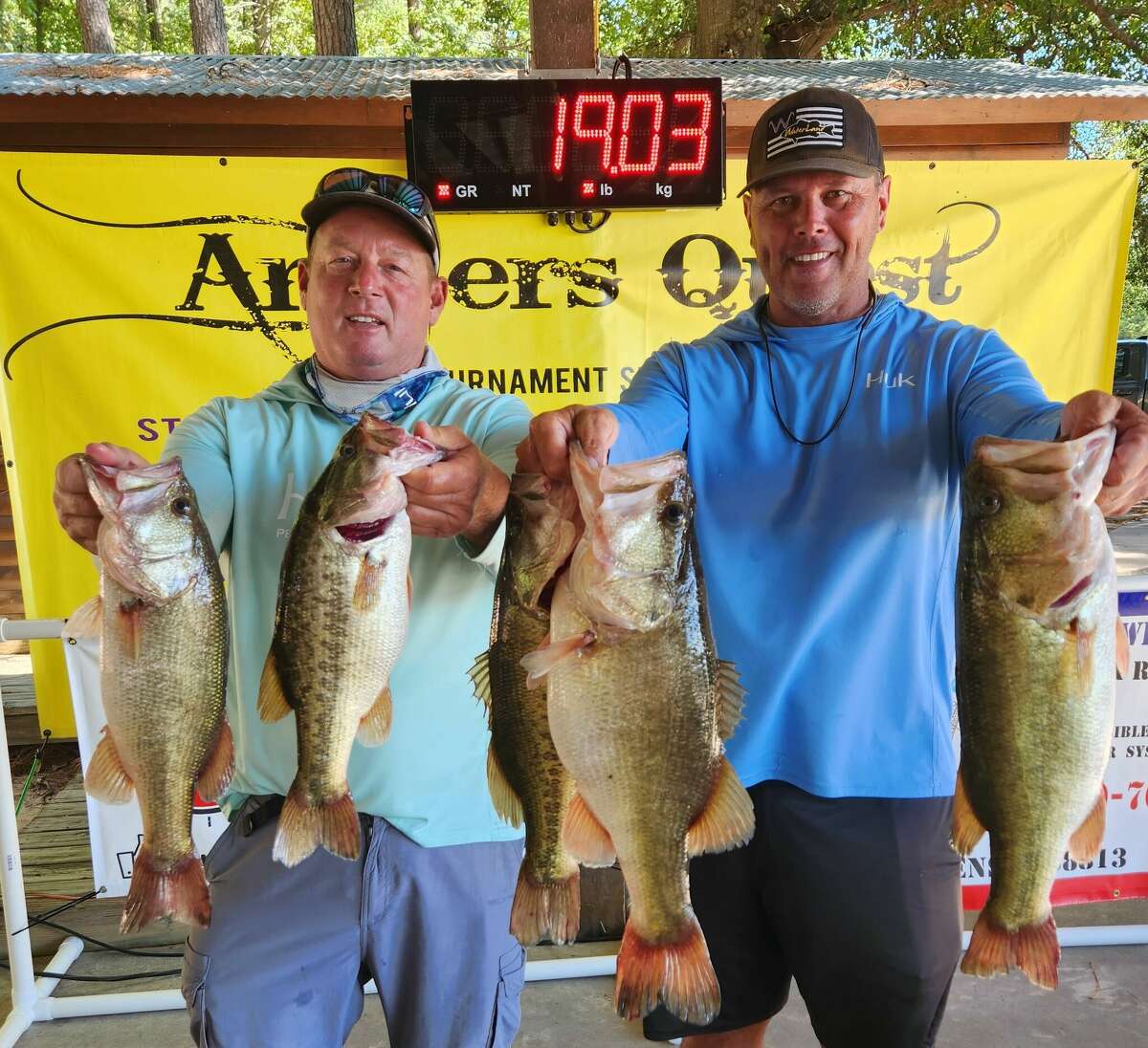 John Stephenson and Ronnie Wagner came in second in the Anglers Quest Team Championship with a total weight up 35.16 pounds.