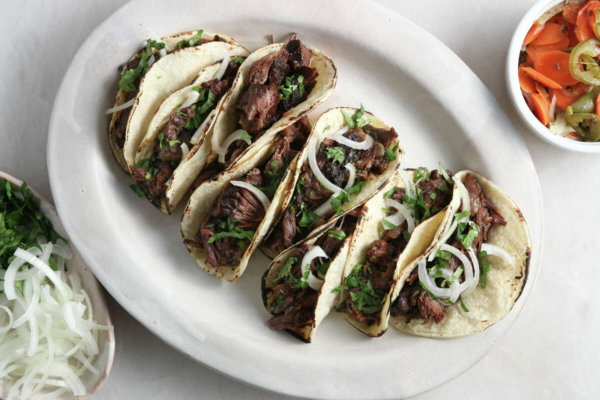 The recipe for Braised Beef Cheeks Barbacoa uses ingredients readily available at the local grocery store.