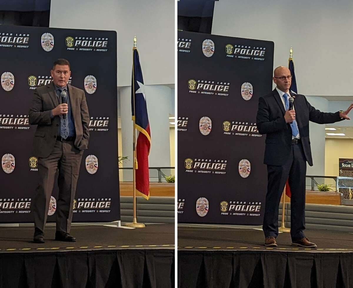 Sugar Land residents had a chance to meet and interact with League City Police Chief Gary D. Ratliff and  Loudoun County Undersheriff Colonel Mark J. Poland last Thursday at a reception organized by the city of Sugar Land. 