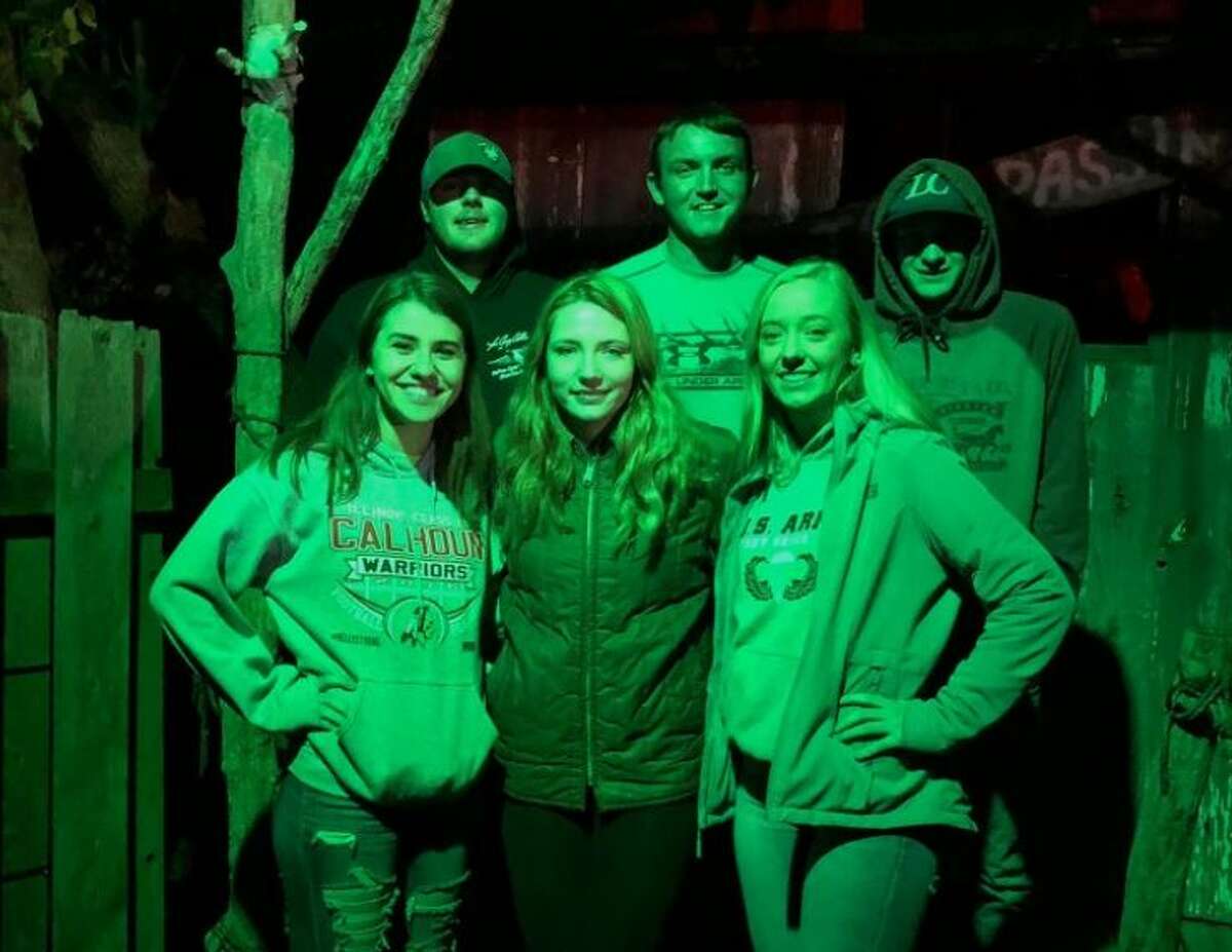 In Dow, R Acres of Terror at 25873 State Highway 3 dares guests to visit the dark hollows of Jersey County. Gates open at 7 p.m.; the fearsome forest is also open on Saturday.