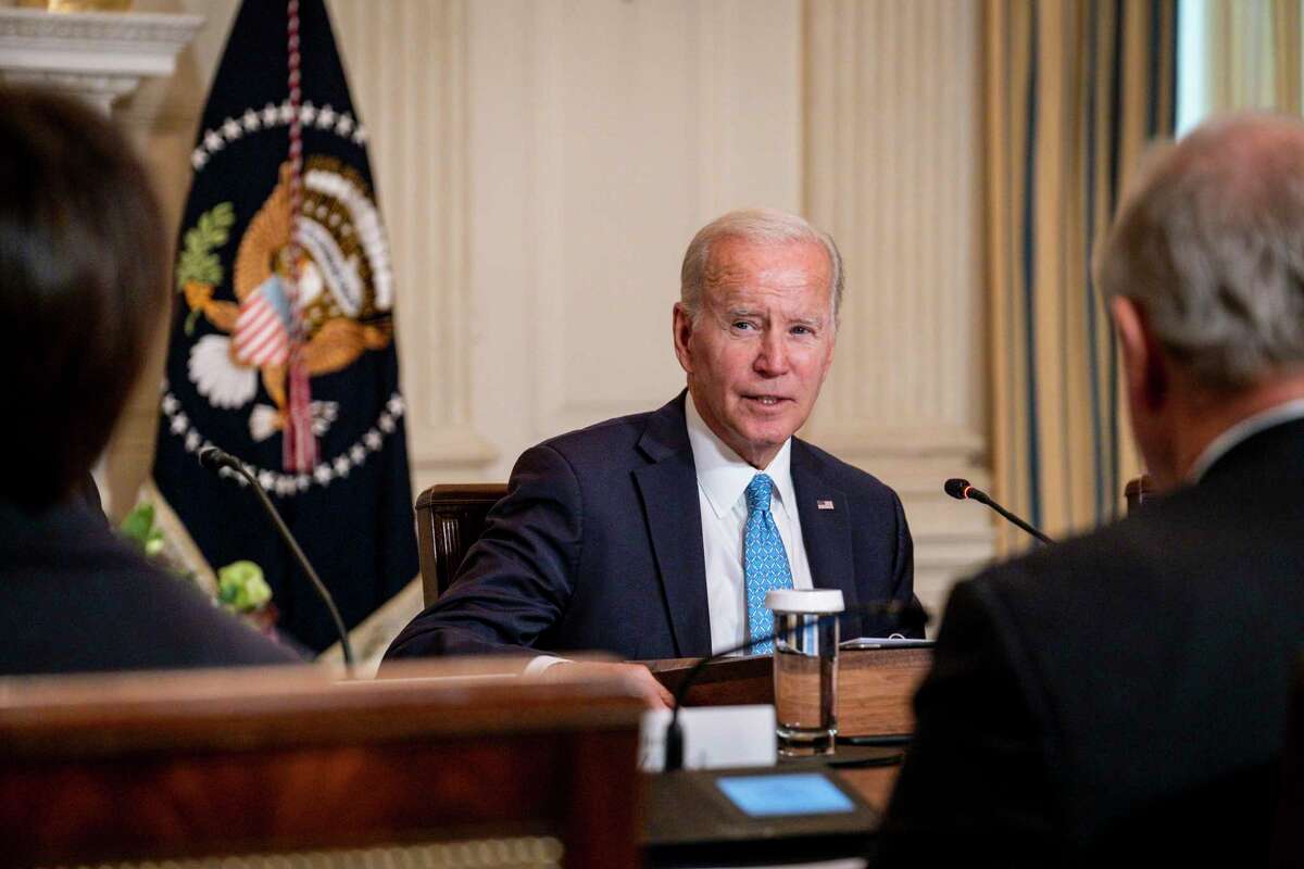 President Joe Biden speaks during a meeting of the White House Competition Council in the State Dining Room of the White House in Washington, Monday, Sept. 26, 2022. (Pete Marovich/The New York Times)
