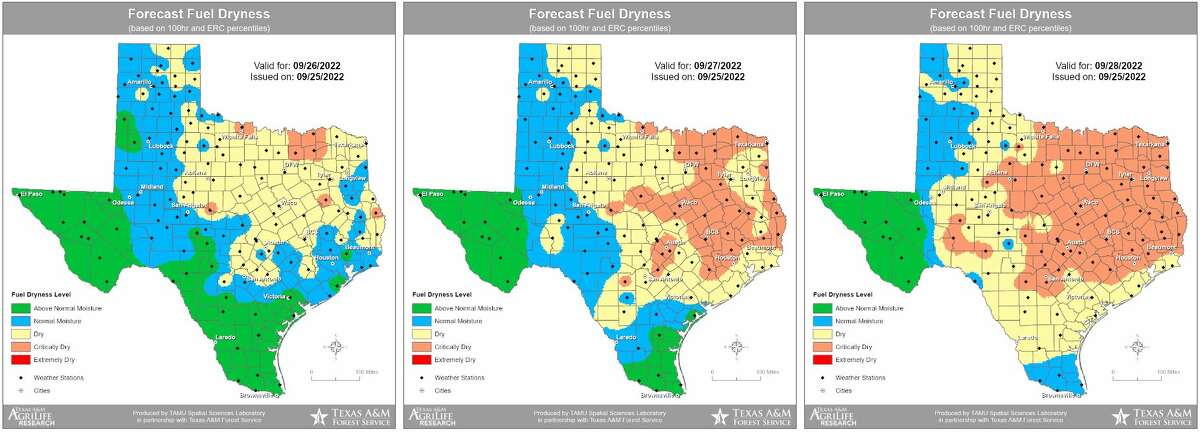 According to a news release from the Texas A&M Forest Service, the region has experienced a persistent lack of rain and high temperatures the last two weeks.