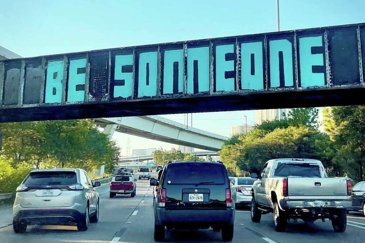 Story photo for Houston's 'Be Someone' graffiti has returned — but will it stay?
