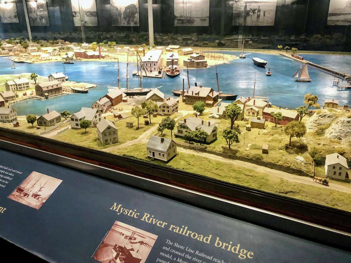 Part of the Mystic River Scale Model exhibit at Mystic Seaport.