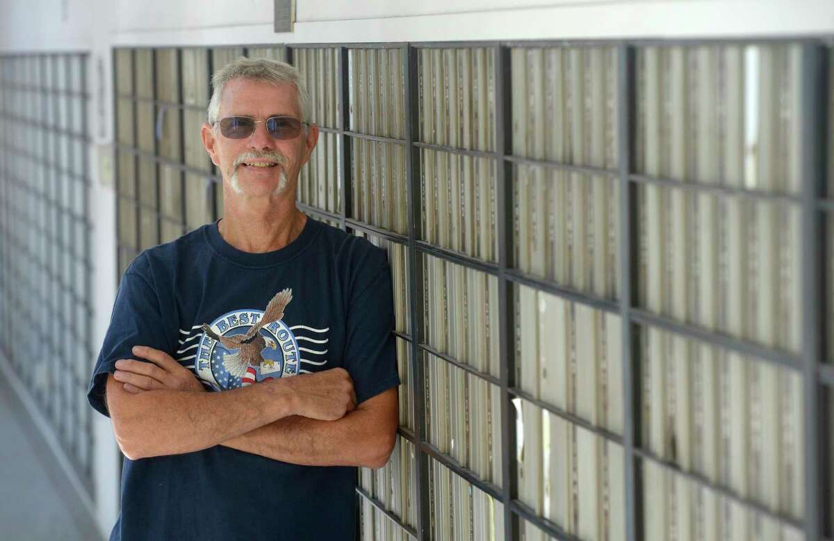 Patrick Costello, from New Milford, is retiring from the New Milford Post Office where he has worked all but two years of his 48 year career. Wednesday, September 28, 2022. New Milford, Conn.