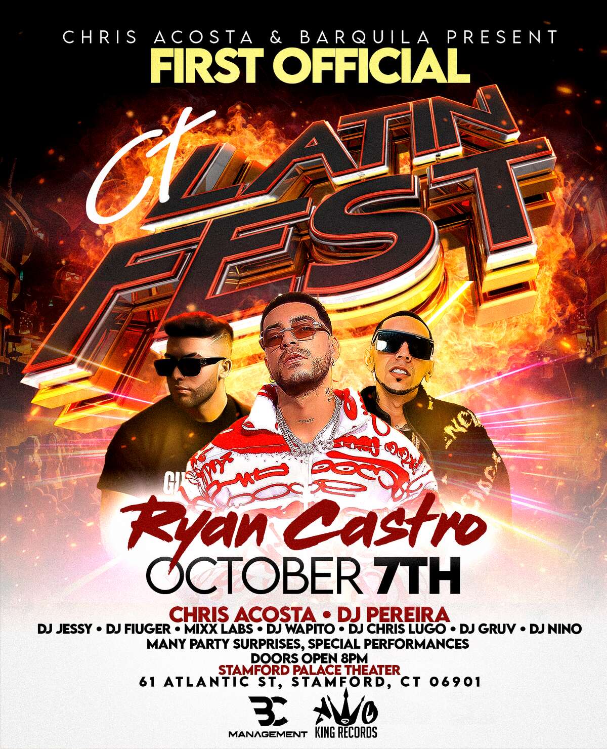 Ryan Castro headlines Stamford Palace Theater's first official CT Latin Fest Oct. 7.