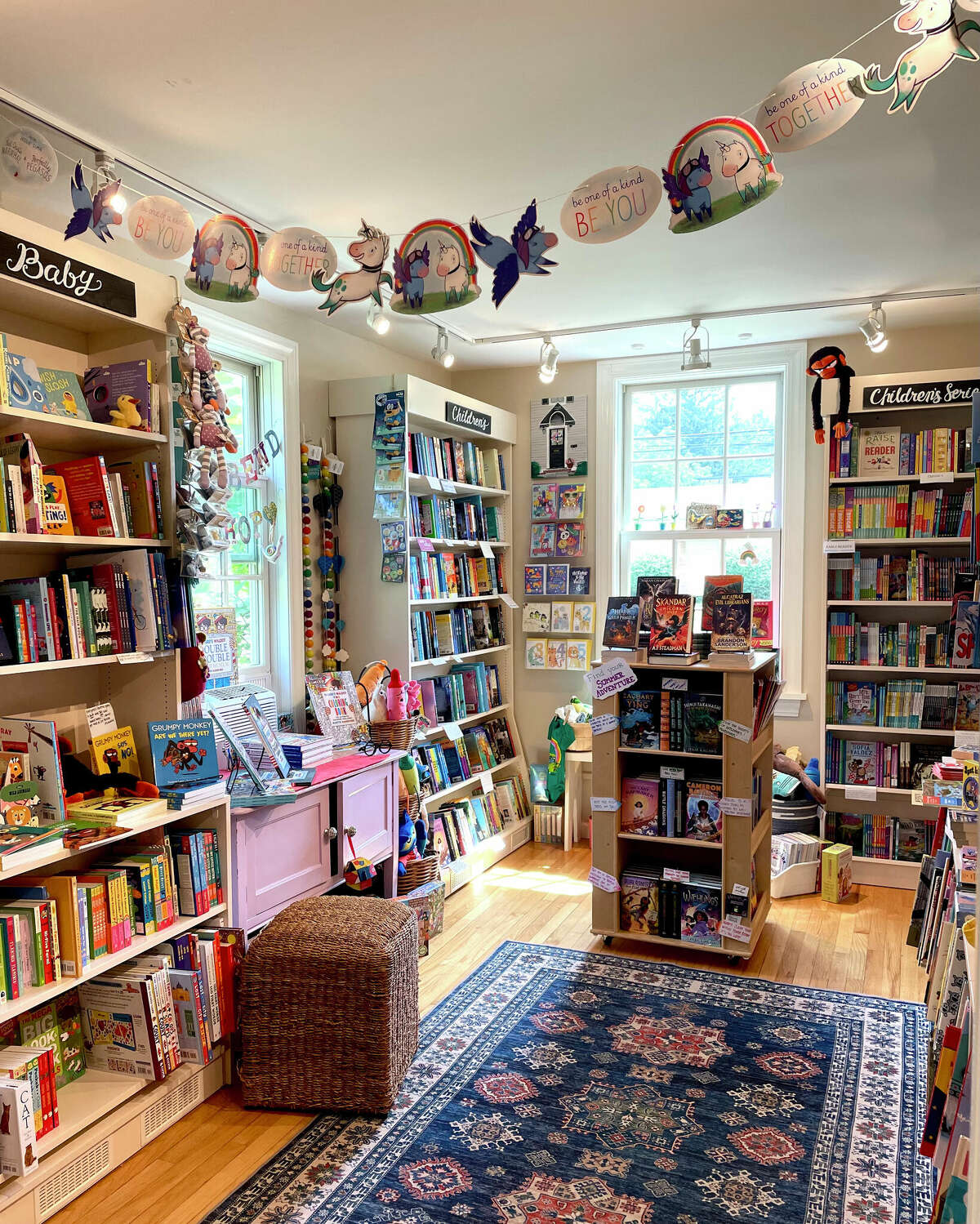 The interior of the Glastonbury River Bend Bookshop.