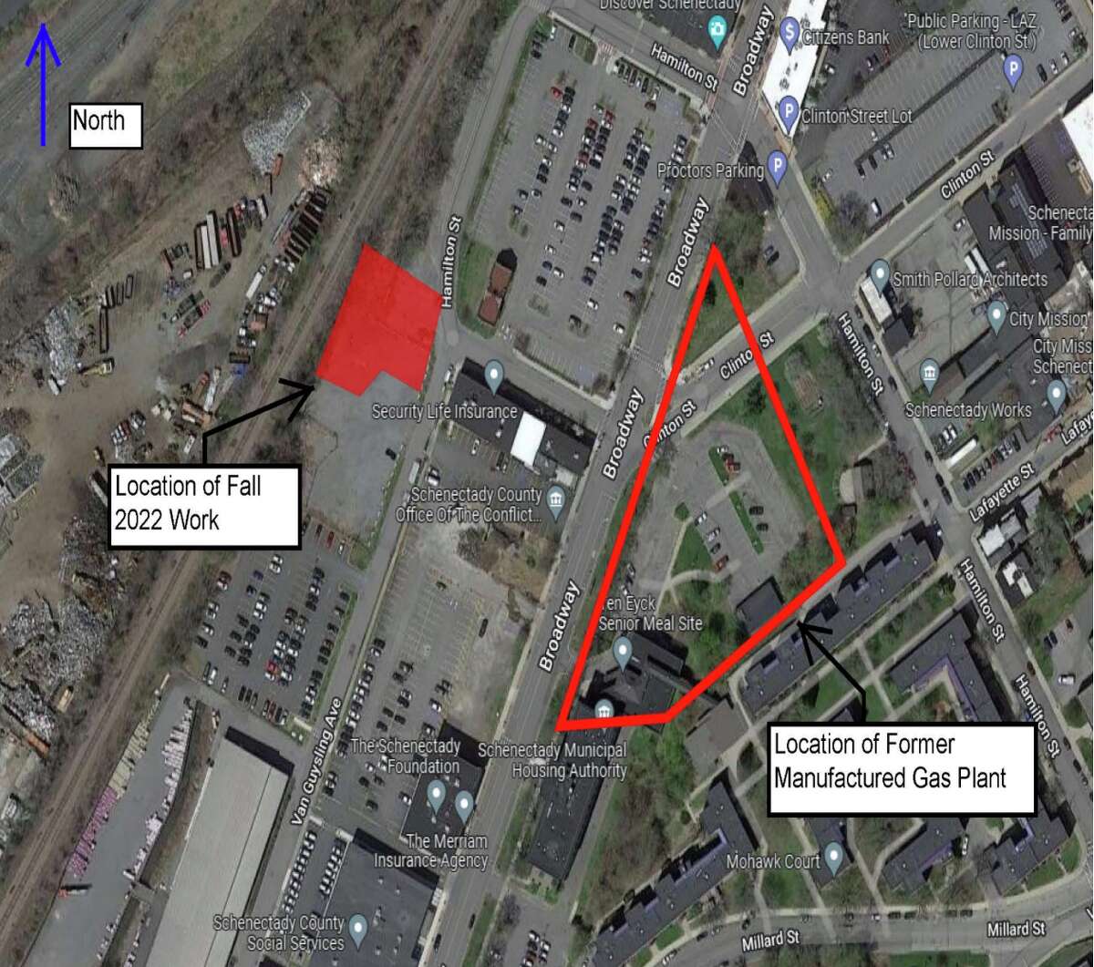 National Grid will cleanup a polluted Superfund site west of Broadway near the railroad embankment in downtown Schenectady, according to the state Department of Environmental Conservation, which announced the effort on Sept. 28, 2022.