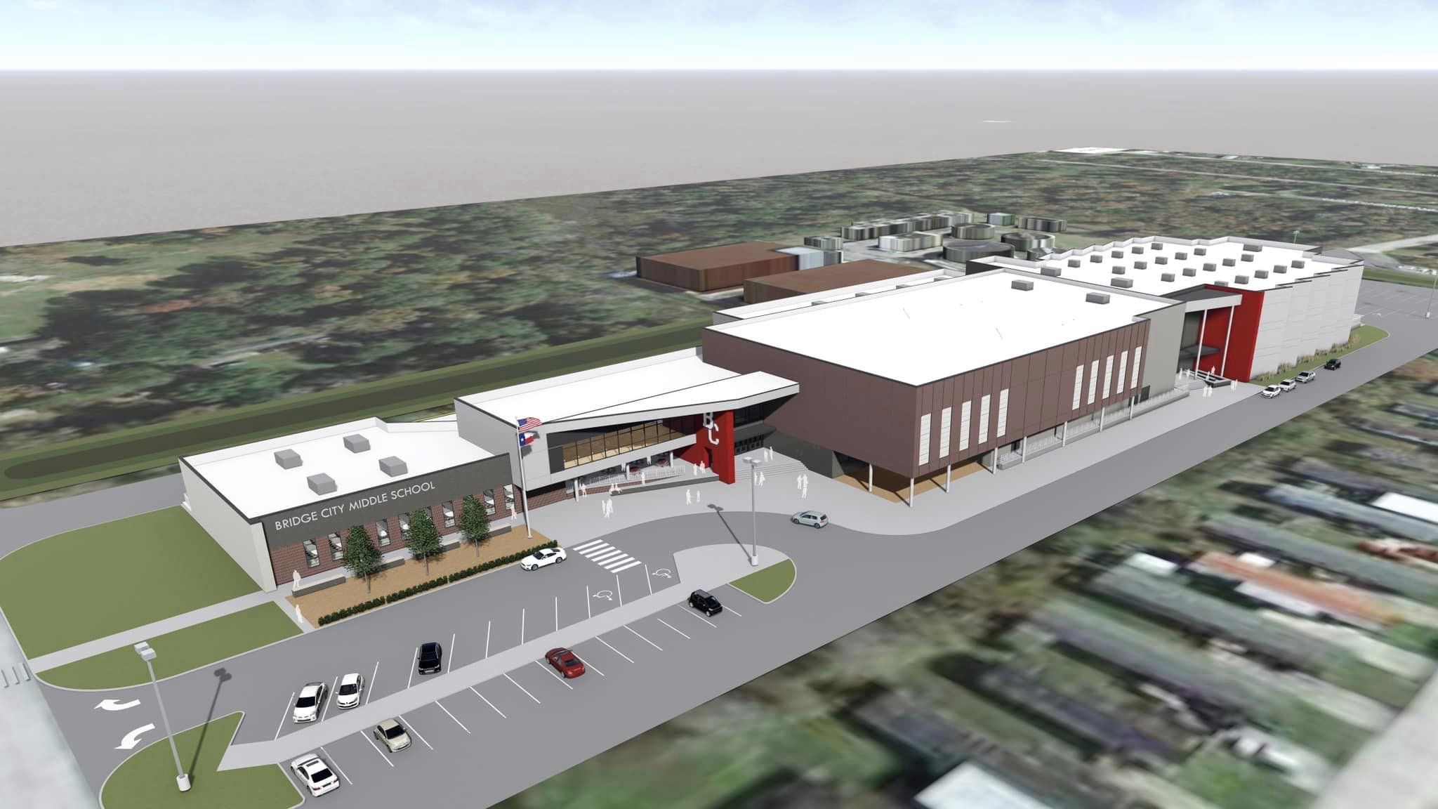 Bridge City ISD Approves Renderings Of Bond funded Middle School CTE