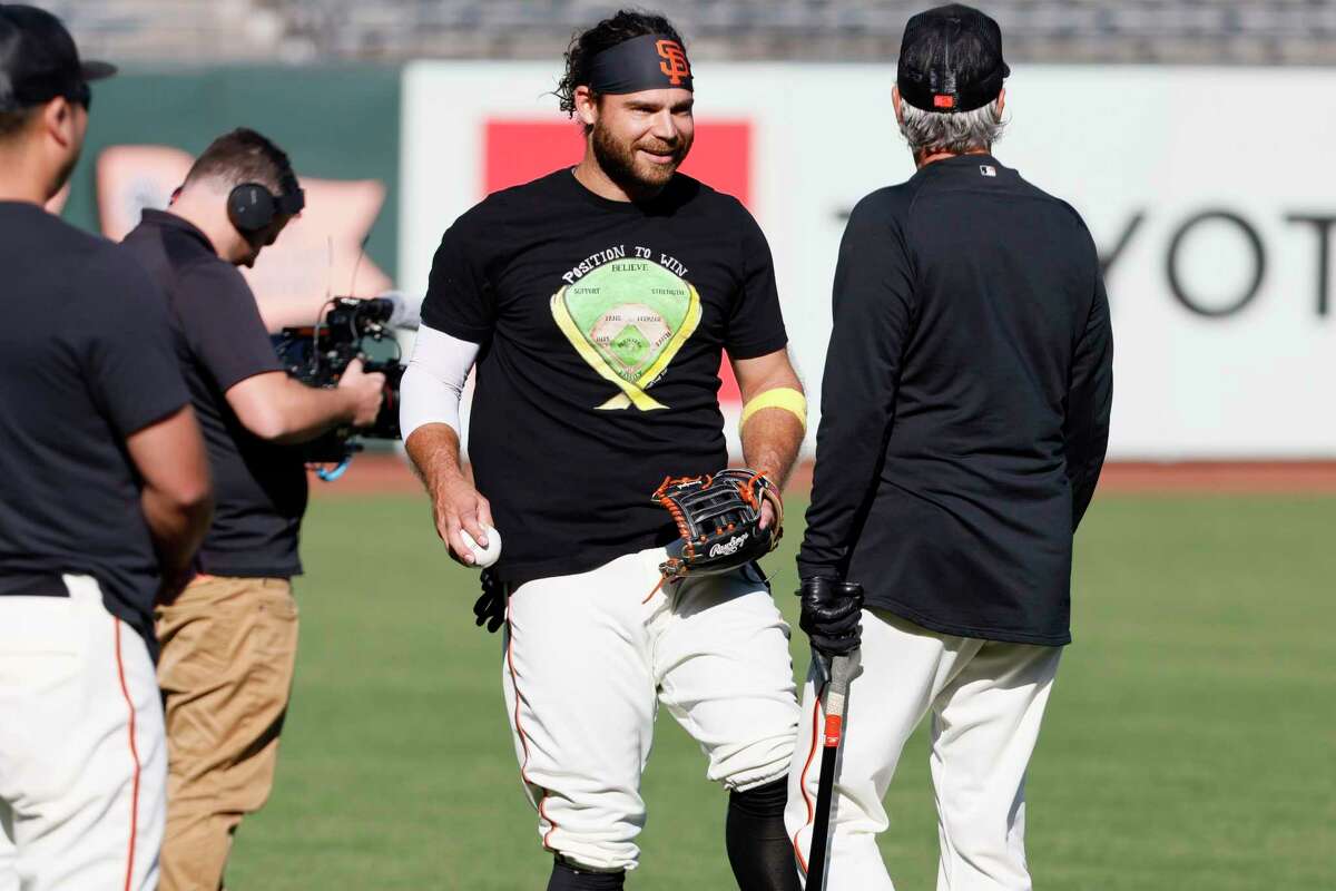 The Giants Abbey Road Brandon Belt And Brandon Crawford And Mike