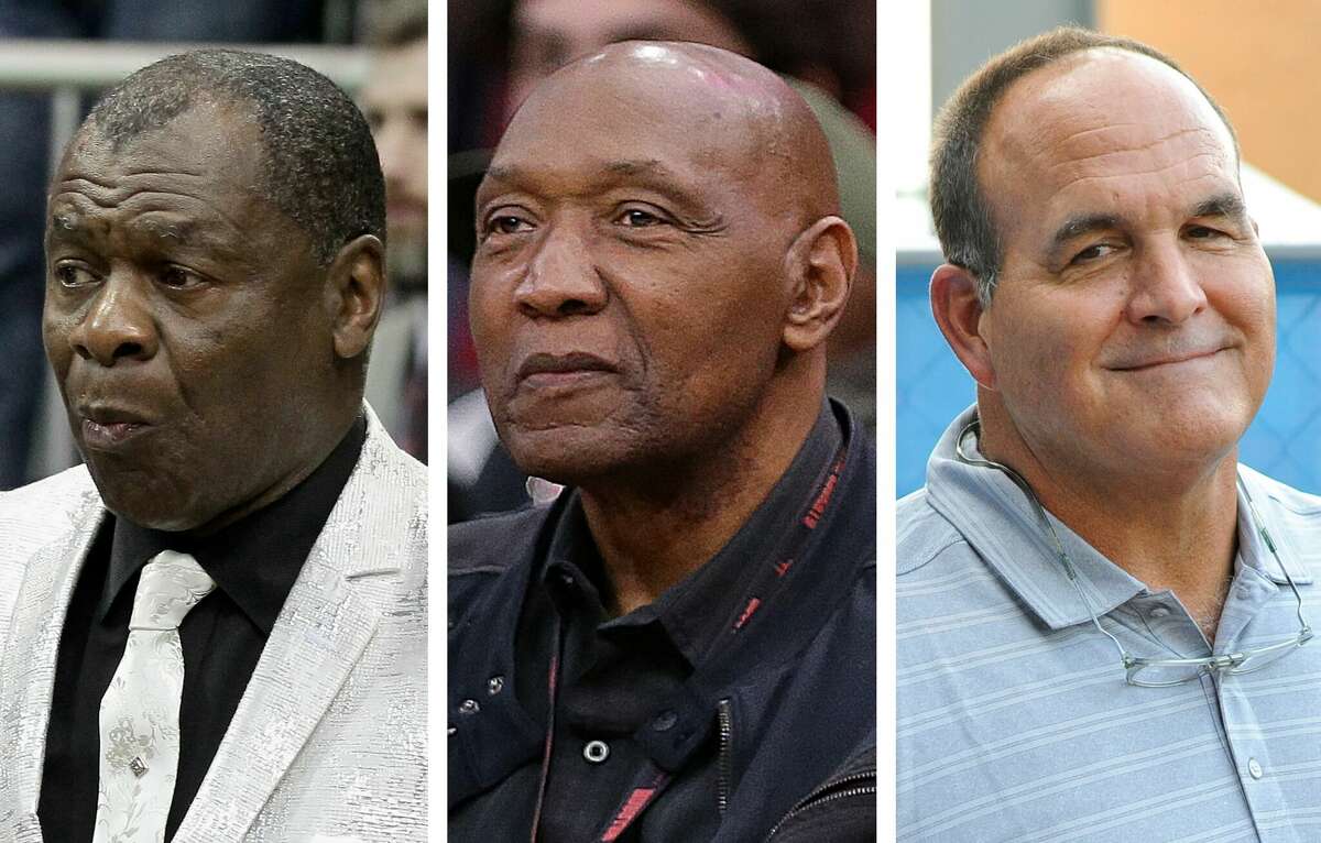 Calvin Murphy (left), Elvin Hayes (center) and Bruce Matthews (right) will be inducted into the Houston Sports Hall of Fame in 2023.