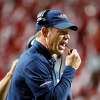 UConn coach Jim Mora  on the sidelines against North Carolina State during the first half  in Raleigh, N.C., Saturday, Sept. 24, 2022.
