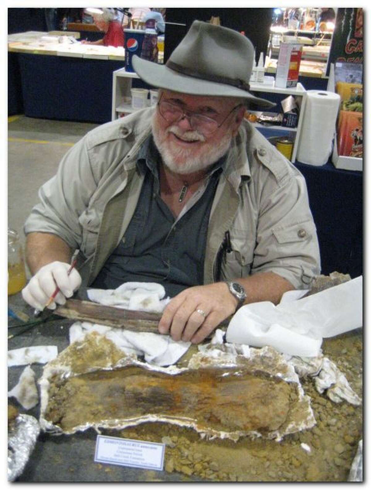 Joseph Kchodl of Midland has been unearthing fossils since he was in elementary school in his home state of New York. He has collected in states including Alabama, Indiana, Ohio, Kentucky and Montana. He has also collected in Ontario and the Czech Republic. He has worked with various crews to recover dinosaur bones as well.