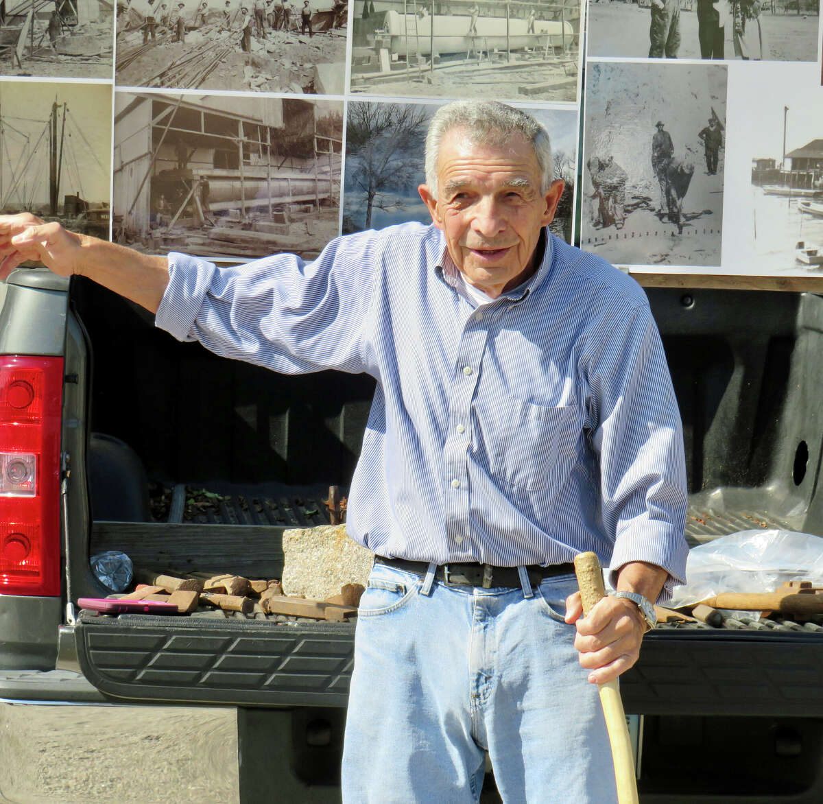 Unk DaRos at Stony Creek Quarry at a recent talk sponsored by Shoreline Village CT.