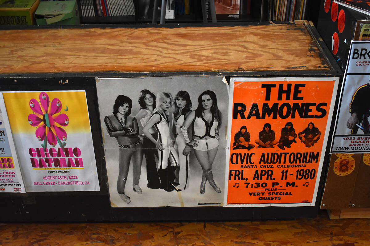 The counter at Going Underground Records in Bakersfield features classic punk posters. The DIY store that anchors a fading downtown has taken its punk ethos and expanded to Little Tokyo in downtown LA.