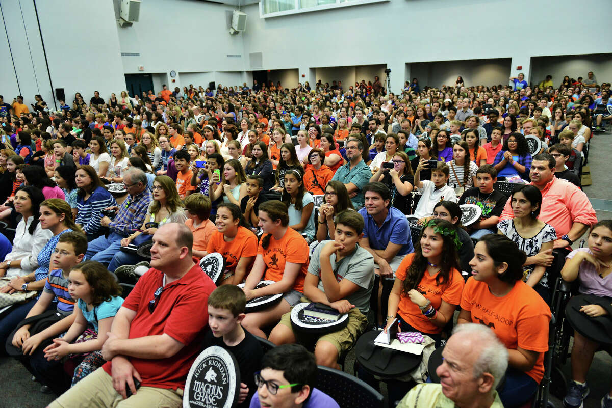 Atmosphere during Author Rick Riordan speak about his new book 'MAGNUS CHASE & THE GODS OF ASGARD, BOOK 1, THE SWORD OF SUMMER' to a full house Presented by Books & Books in collaboration with The Center for Literature & Writing at Miami Dade College Chapman Conference Center on October 10, 2015 in Miami, Florida