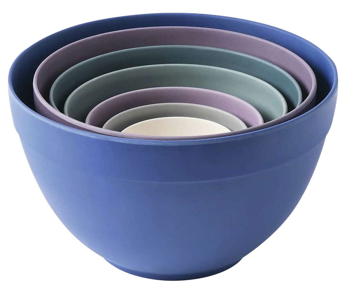 Nested bamboo mixing bowls from Bamboozle, available at Mix Design Store in Guilford