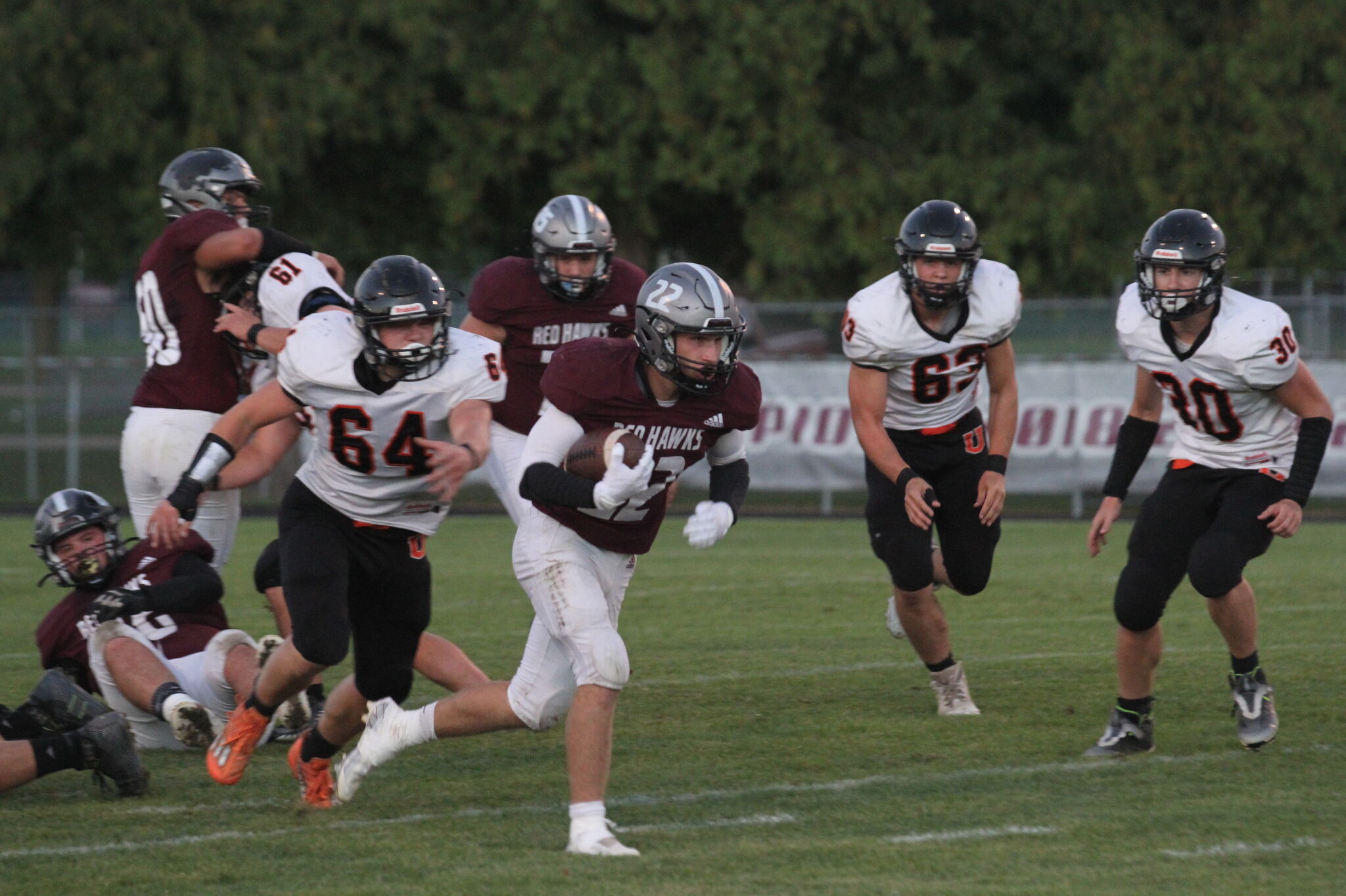 Cass City football conditioning in preparation for August practices