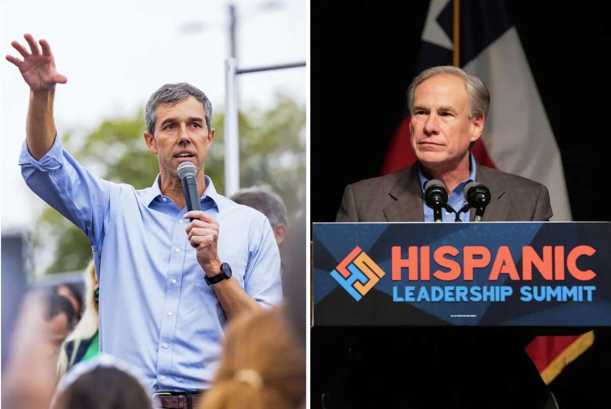 Democratic gubernatorial candidate Beto O’Rourke, left, and Gov. Greg Abbott. 