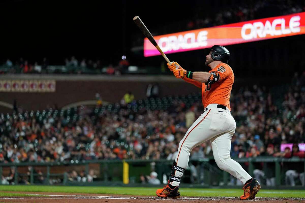 March 1, 2023, Scottsdale, Arizona, USA: EVAN LONGORIA fouls a ball off  during a Major League Spring Training game between the Arizona Diamondbacks  and the San Francisco Giants. (Credit Image: © Steven