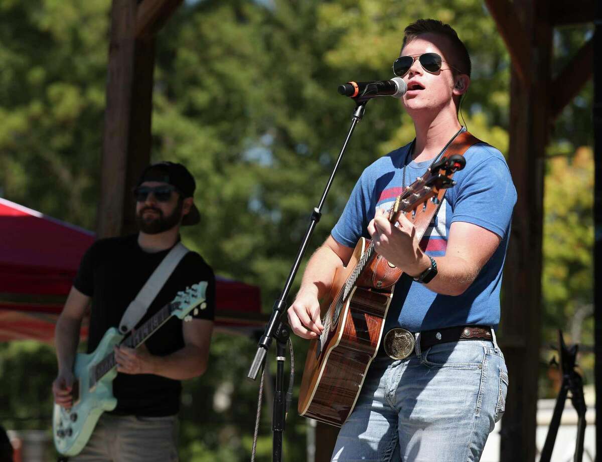 Jonah Miles performs during the inaugural Grub-A-Thon benefitting the nonprofit H.O.P.E. Haven at Southern Star Brewing Co., Saturday  in Conroe.