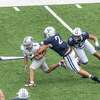 Yale's Reid Nickerson makes a tackle against Howard on Saturday at Yale Bowl. Yale beat Howard 34-26.
