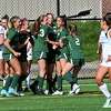 The Shenendehowa girls soccer team celebrates a goal during a game against Columbia at Shenendehowa High School in Clifton Park, NY, on Saturday, Oct. 1, 2022. (Jim Franco/Special to the Times Union)