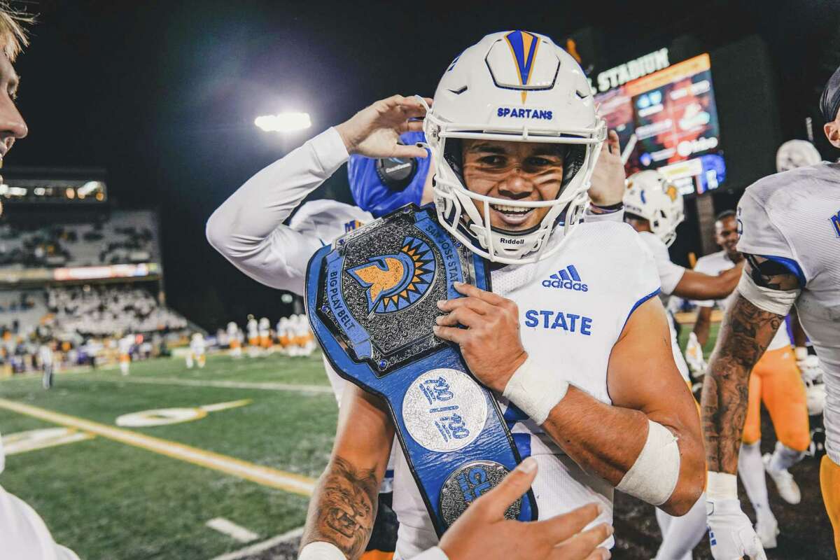 San Jose State quarterback Chevan Cordeiro ran for two touchdowns and threw for another in the Spartans’ 33-16 win at Wyoming on Saturday night.