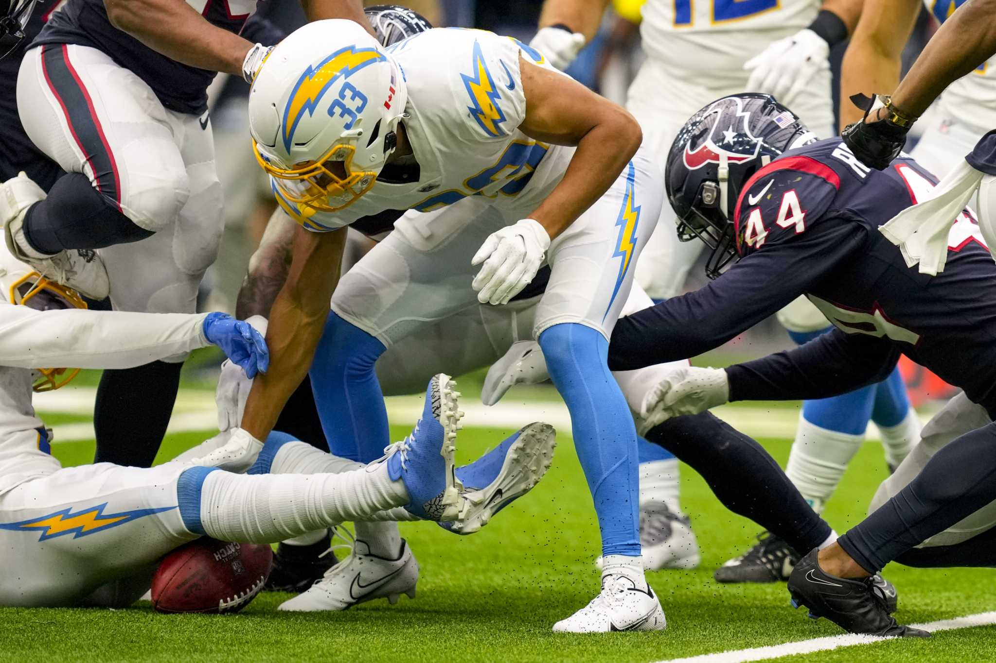 Houston Texans safety M.J. Stewart (29) takes his stance during an