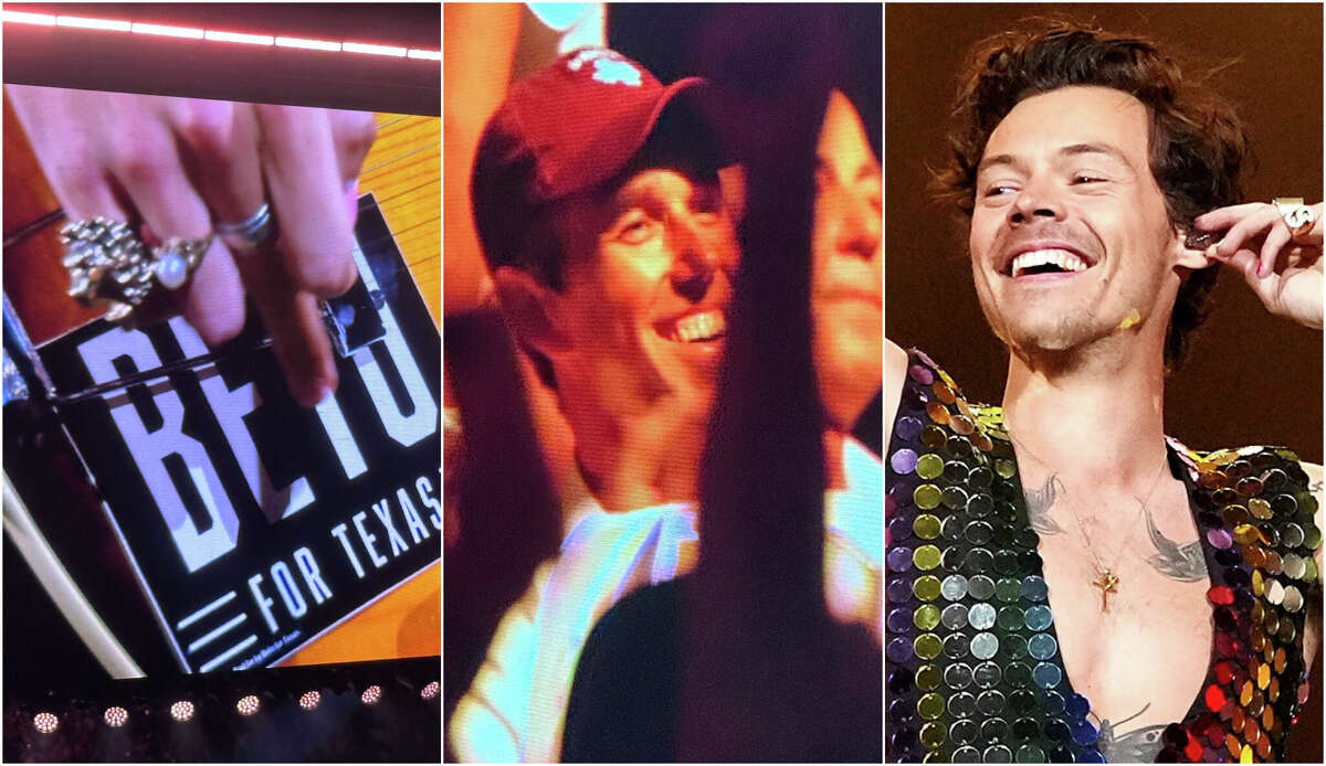 Beto O'Rourke was at Harry Styles' concert in Austin over the weekend.