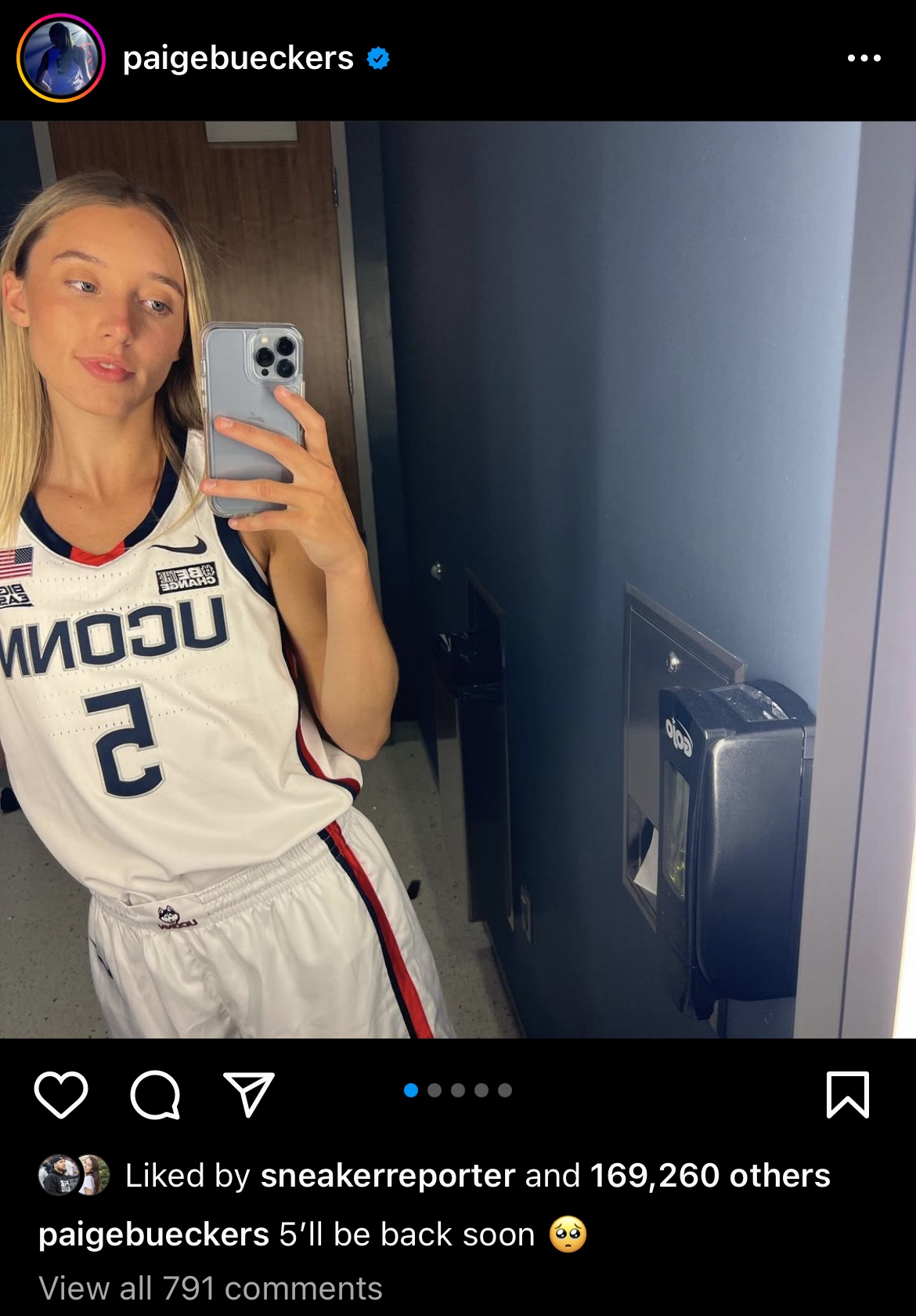 Injured UConn star Paige Bueckers joking about being coach