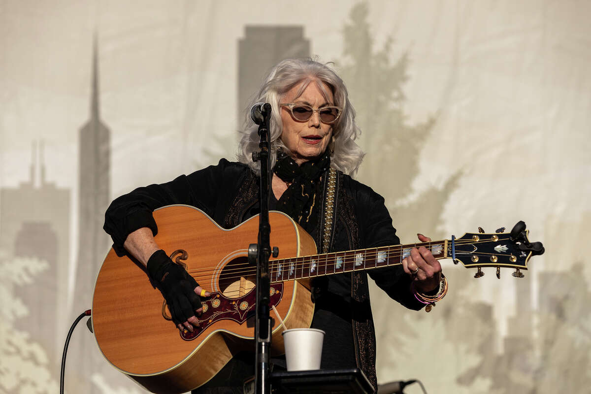 Emmylou Harris performing on the Banjo Stage, on Sunday Oct. 2, 2022, at the Hardly Strictly Bluegrass Festival in Golden Gate Park. 