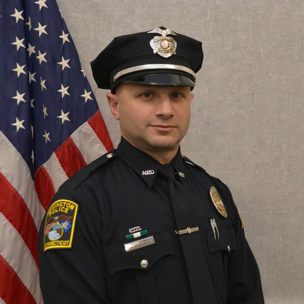 Newington Police Officer Alan Tancreti died Saturday after an "unexpected medical emergency" at home, according to Newington police.
