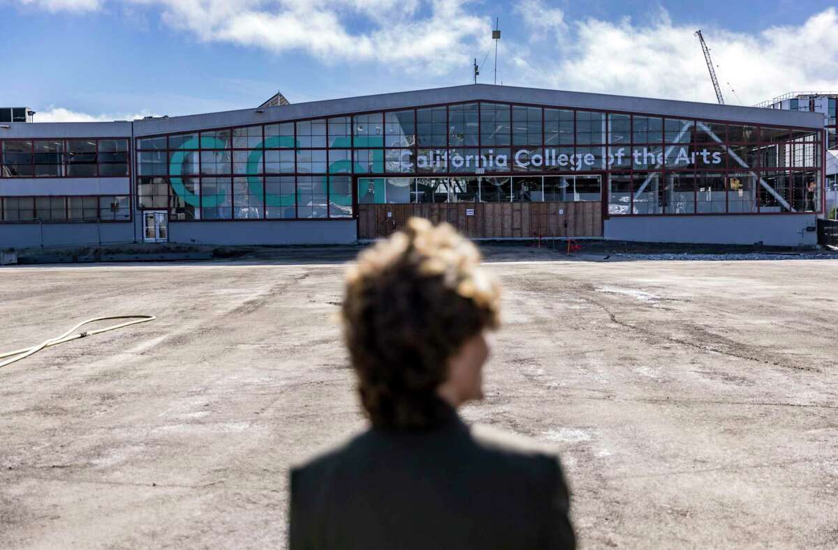 Architect Jeanne Gang visits the site of the new “Double Ground” expansion project for California College of the Arts in San Francisco.