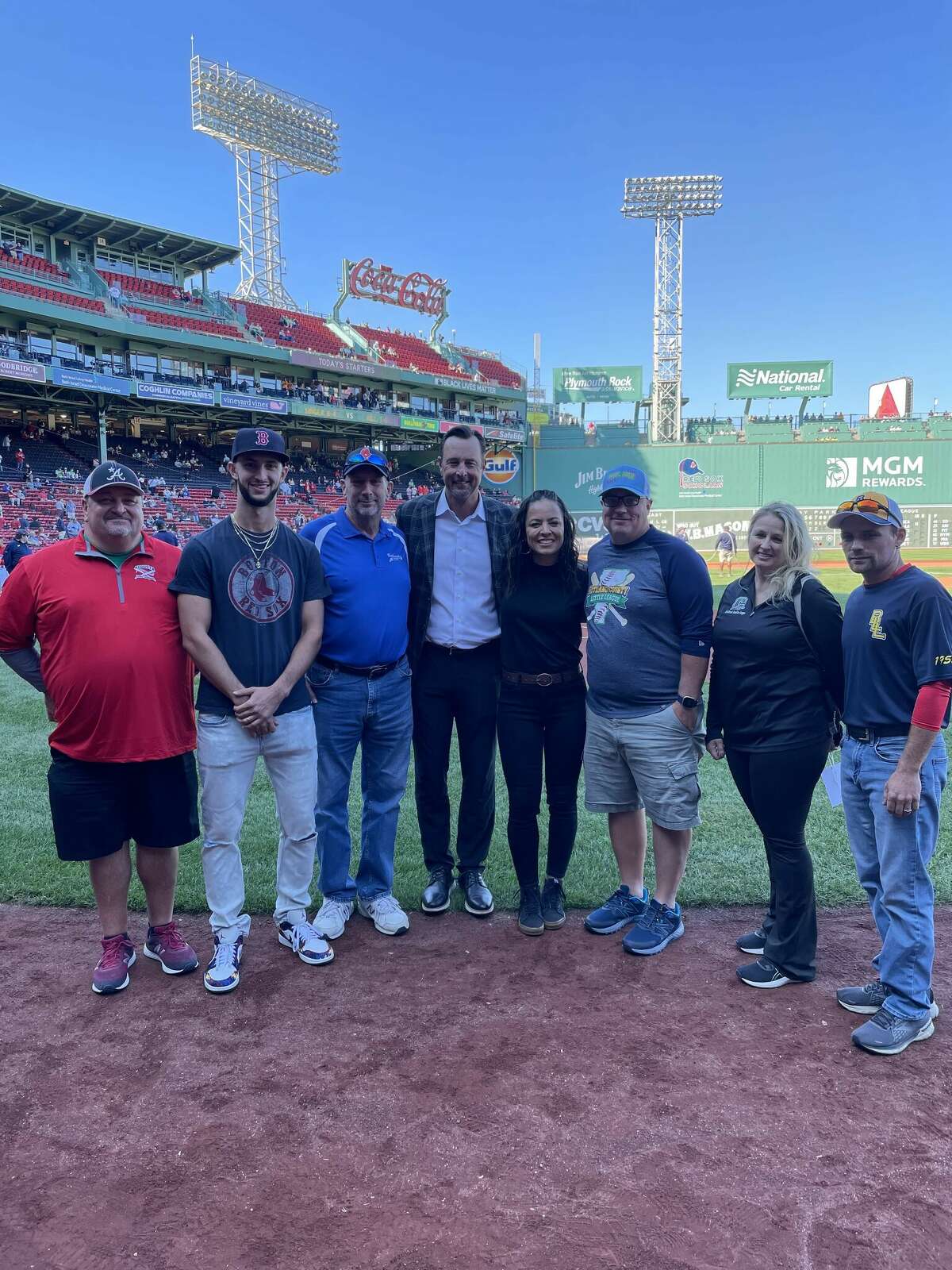 Resident Allen Griswold was recently honored with the Red Sox Foundation’s 2022 Mike Egan Volunteer of the Year Award. He is pictured third from the left. 
