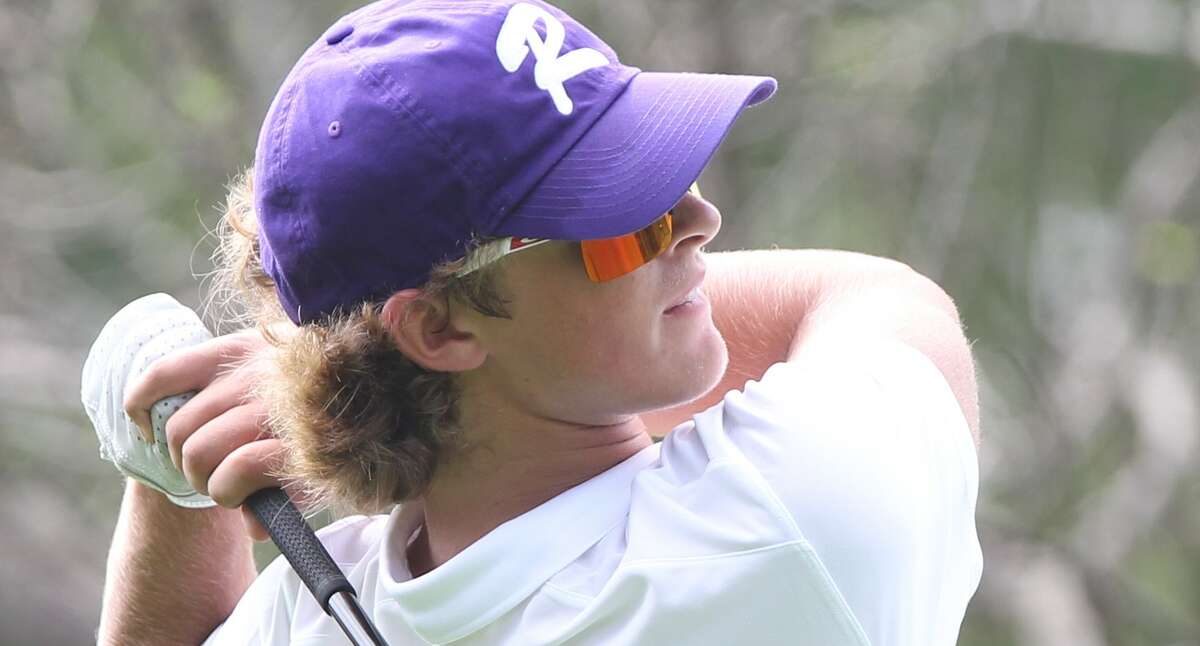 Routt's Conrad Charpentier follows through on a drive at the Rocket Invite at the Jacksonville Country Club Golf Course earlier this season.