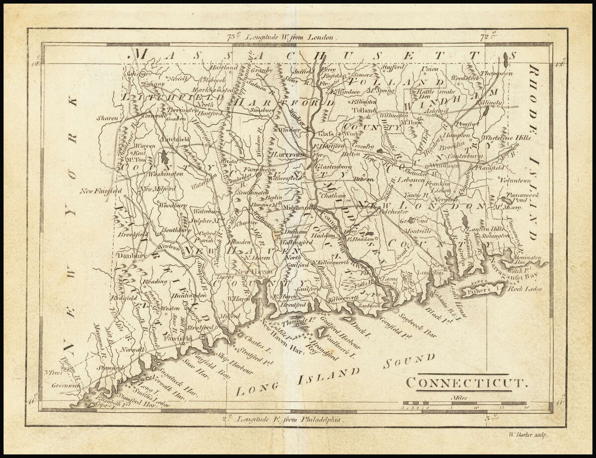 These historical maps of Connecticut show the state from 1685-1915