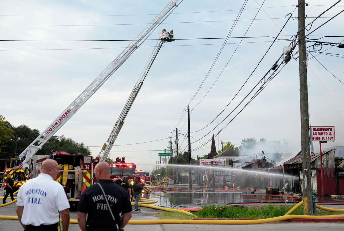 Houston warehouse fire mostly extinguished, fire department says