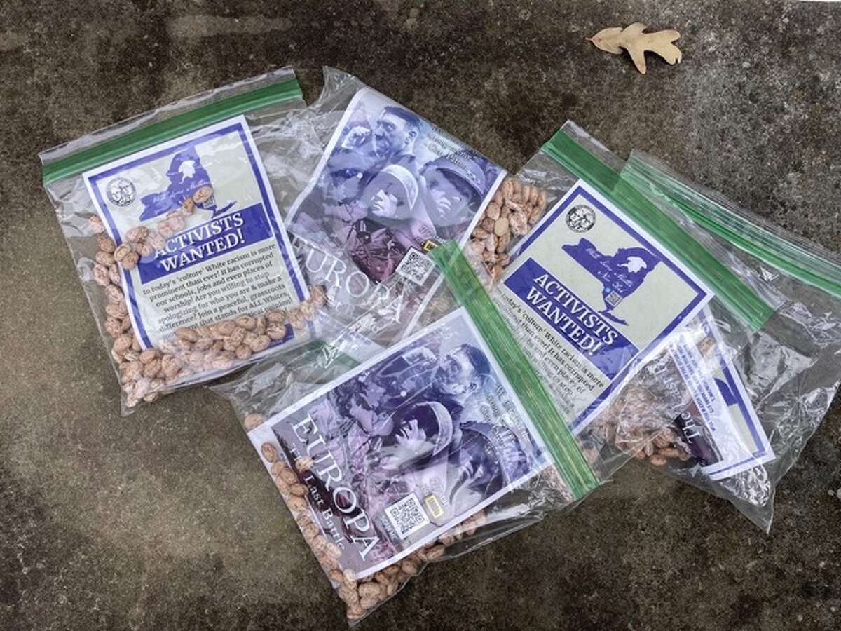 Baggies with white supremacist literature were thrown from cars onto people’s yards in the village Chatham on Sunday and Monday. Similar materials were also found further south in Rosendale and New Paltz.