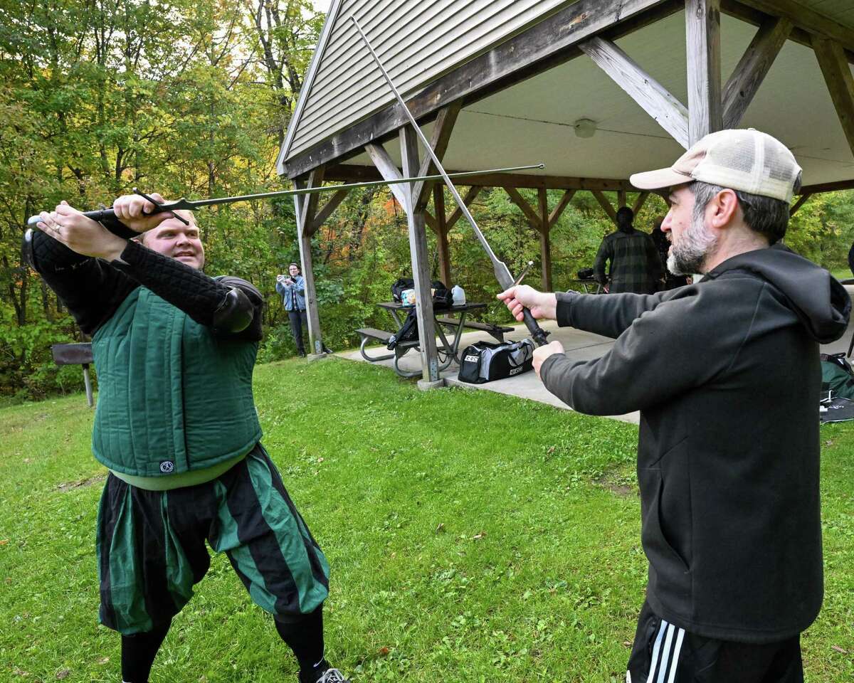 Local historical groups wield swords to preserve medieval martial arts
