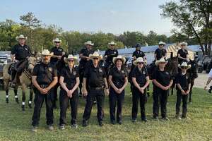 Manistee Sleighbell Parade horseback police also patrol events across Michigan